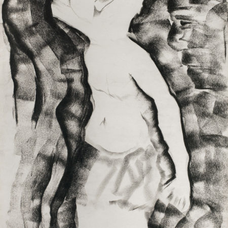 Charcoal drawing by Doug Gilmour - Anxious Man